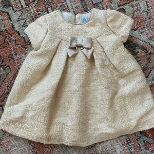 Luli & Me Rose Gold Holiday Dress (3 months)